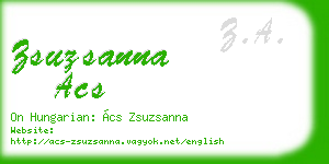 zsuzsanna acs business card